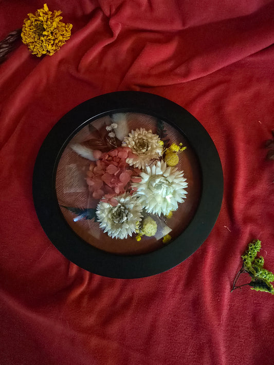 D002 Decor floral cu flori naturale uscate