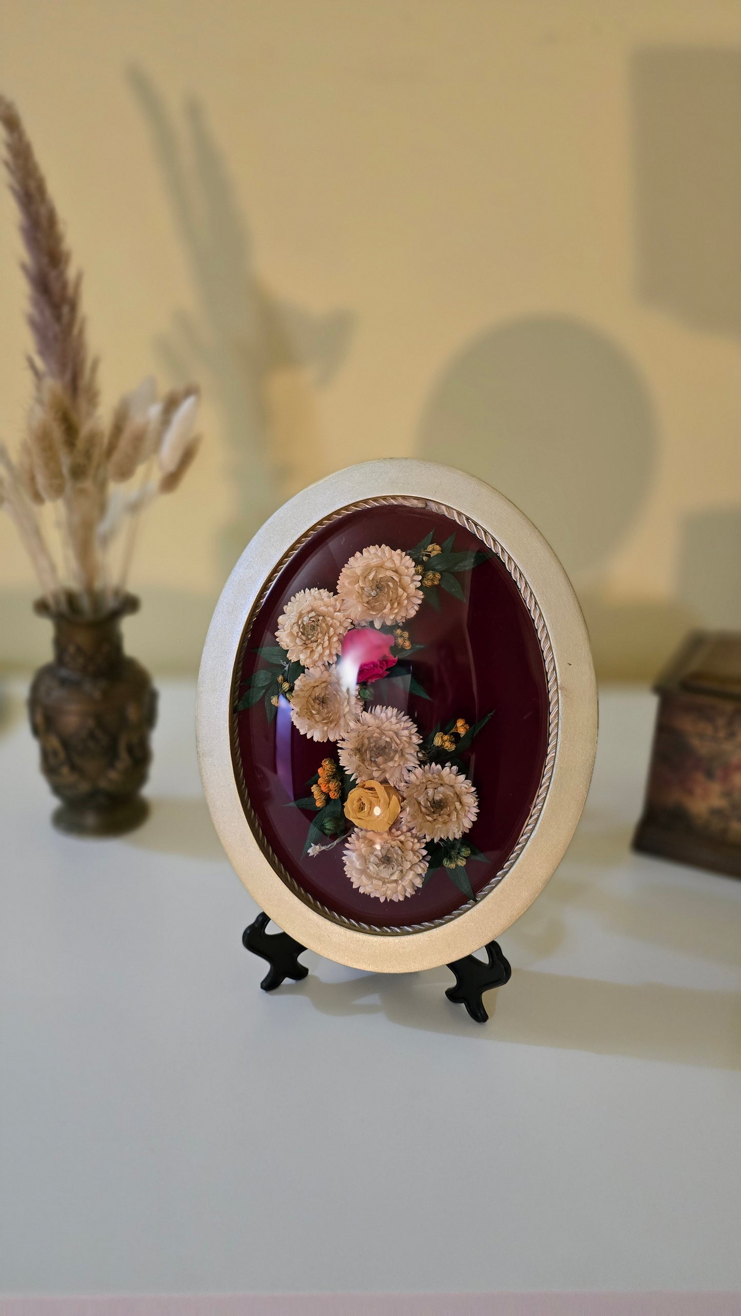 D020 Tablou floral realizat manual – un buchet care nu se ofilește niciodată ✨
