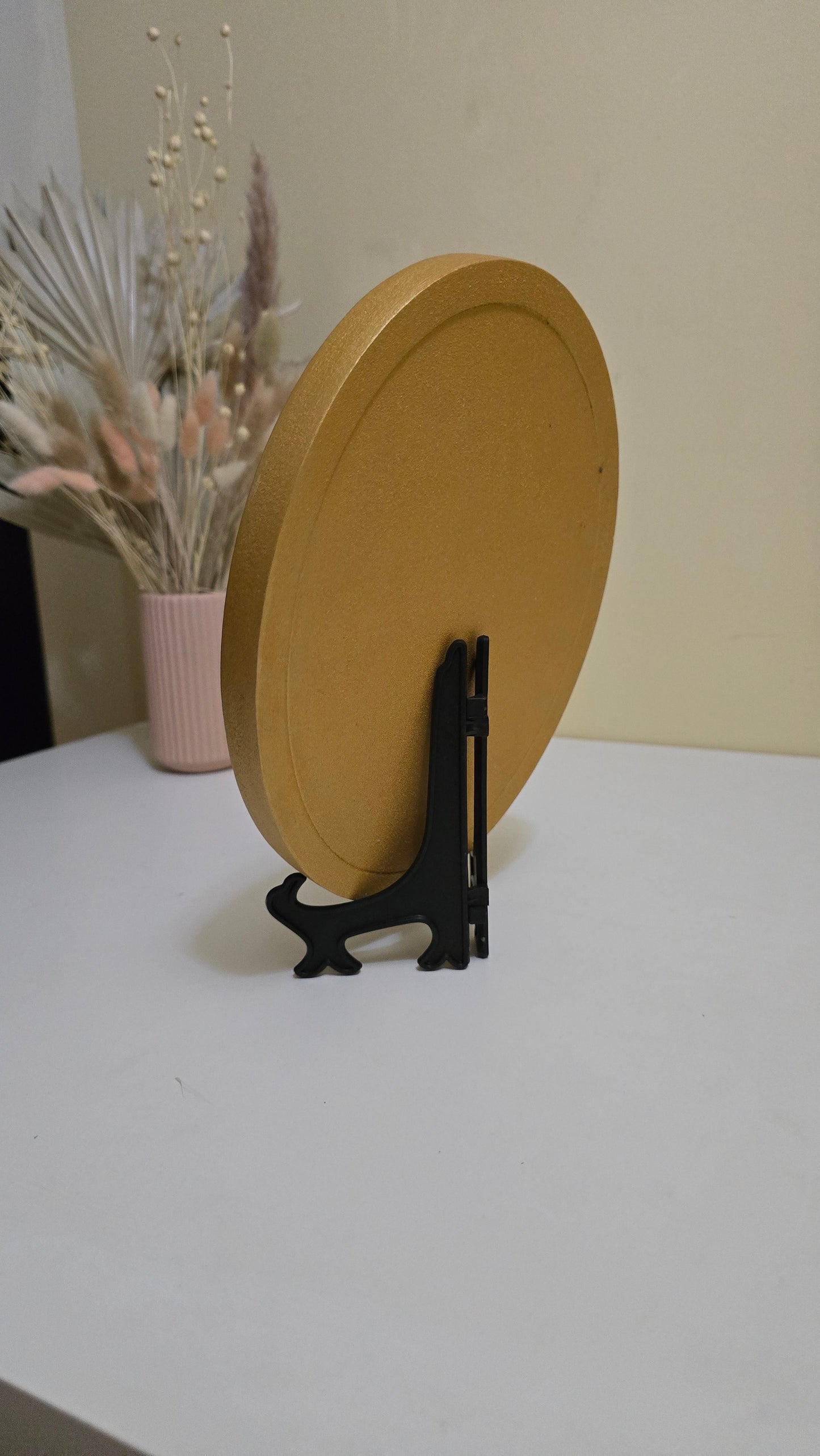 Tablou floral oval cu flori naturale conservate – 25 x 20 cm