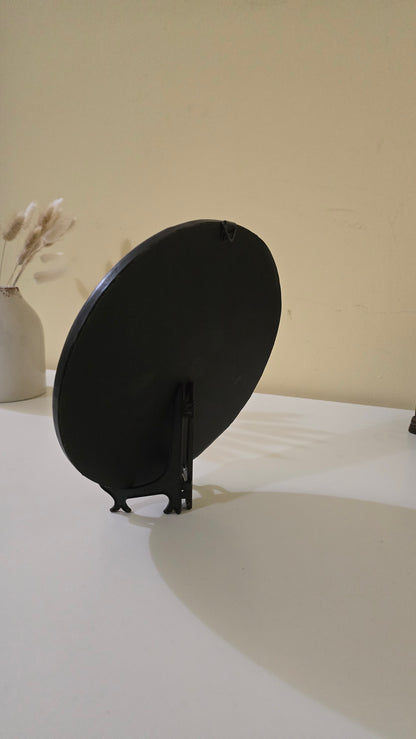 D001 Tablou rotund cu flori naturale conservate – eleganță în detalii