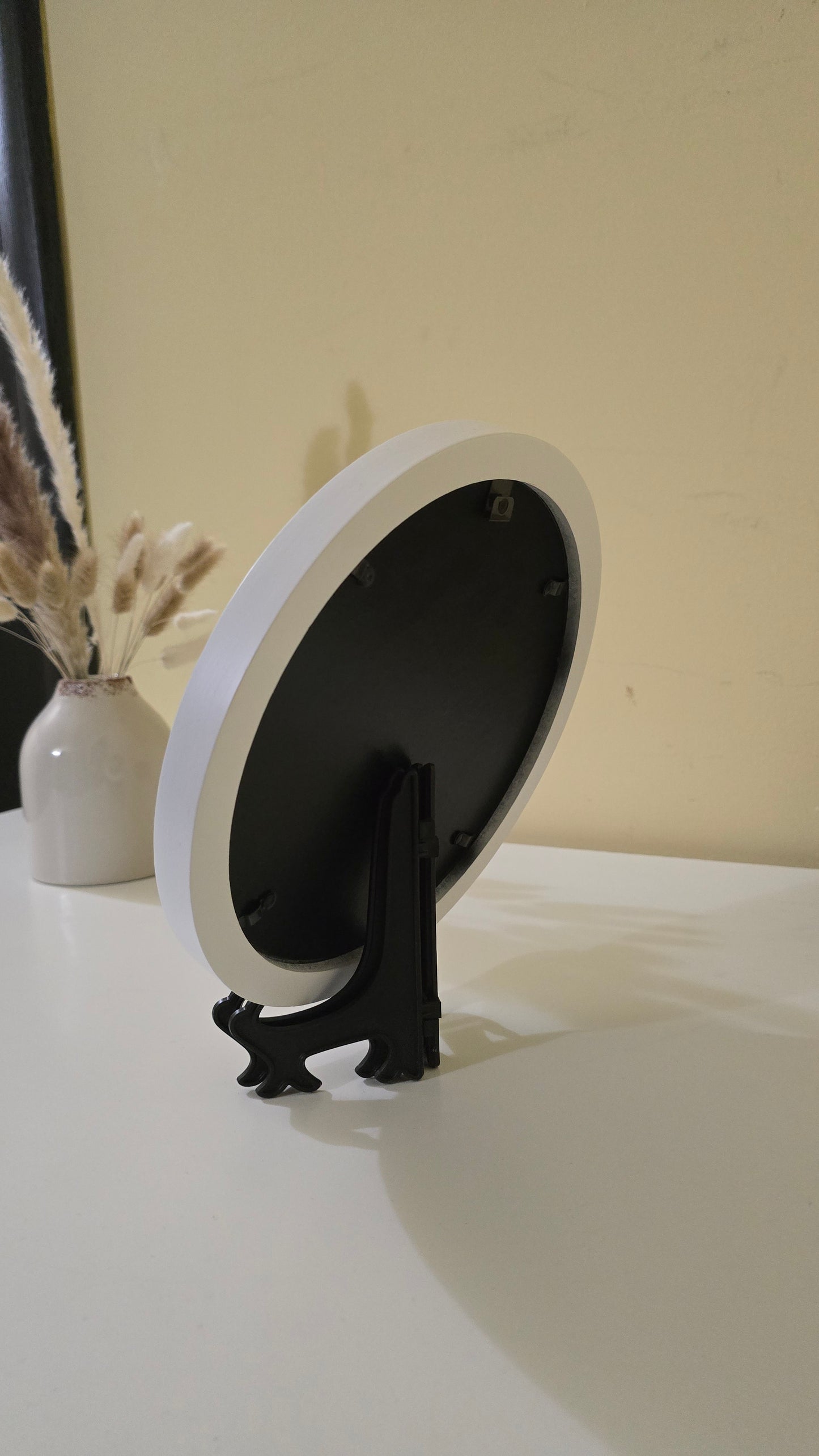 D009 Tablou rotund realizat manual cu flori naturale criogenate