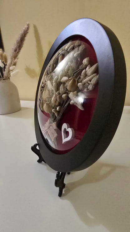 G005 Tablou decorativ, realizat manual cu flori naturale conservate