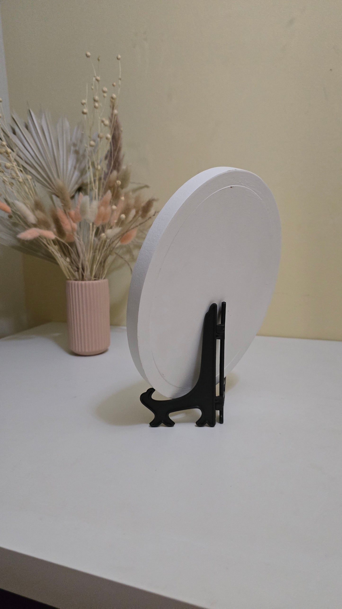 Tablou oval cu flori naturale conservate