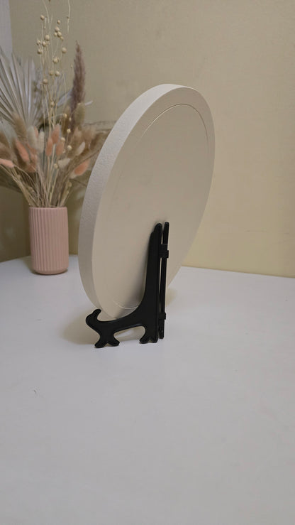 Tablou floral oval cu trandafiri conservați și flori naturale – 25 x 20 cm
