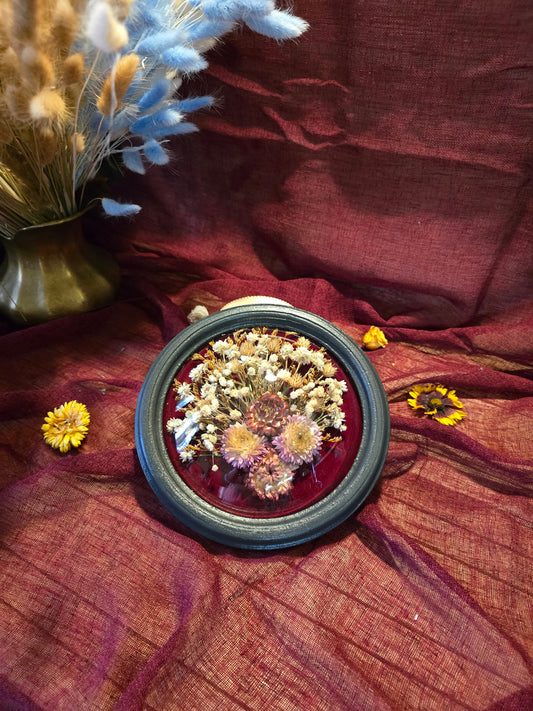 D005 Tablou rotund flori naturale