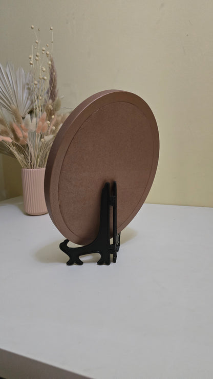 Tablou floral oval cu flori naturale conservate – decor handmade premium, 25 x 20 cm