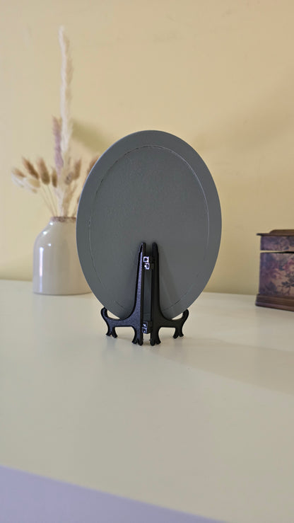 D041 Tablou oval cu flori naturale conservate – eleganță în detalii