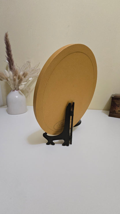 D046 Tablou floral oval cu trandafiri galbeni – flori naturale criogenate